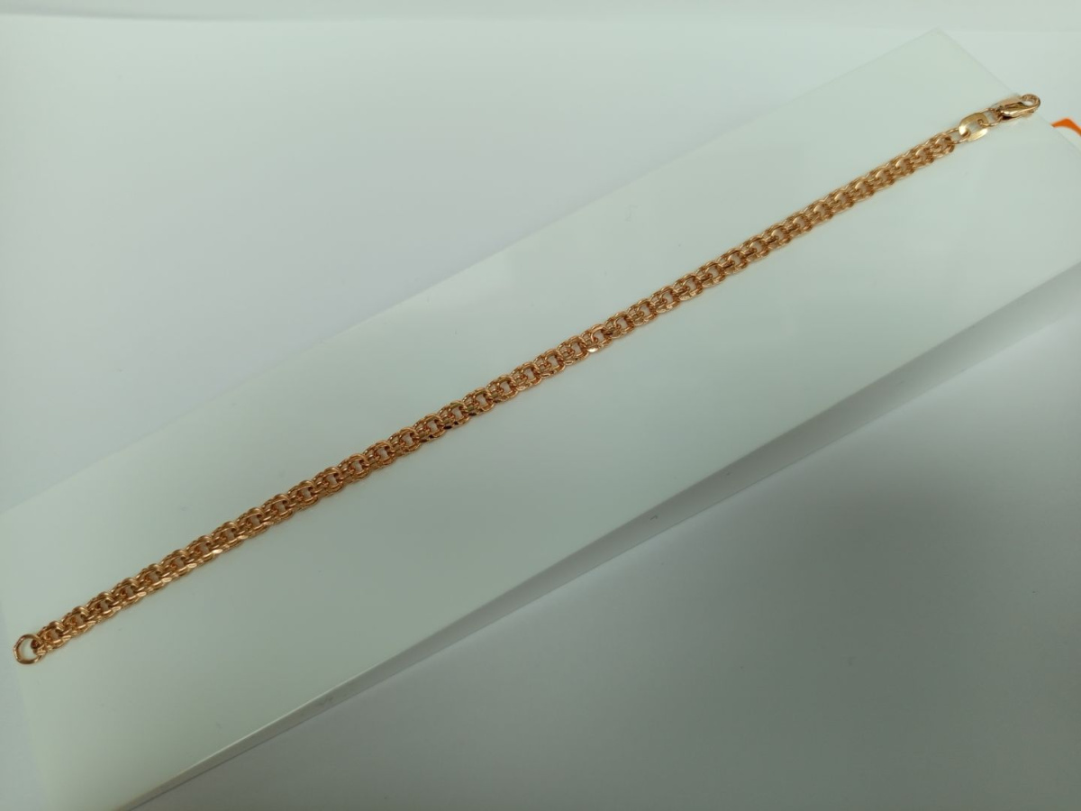 БЛБ585 БРАСЛЕТ ПОЛНОВЕСНЫЙ Бисмарк (Au 585)