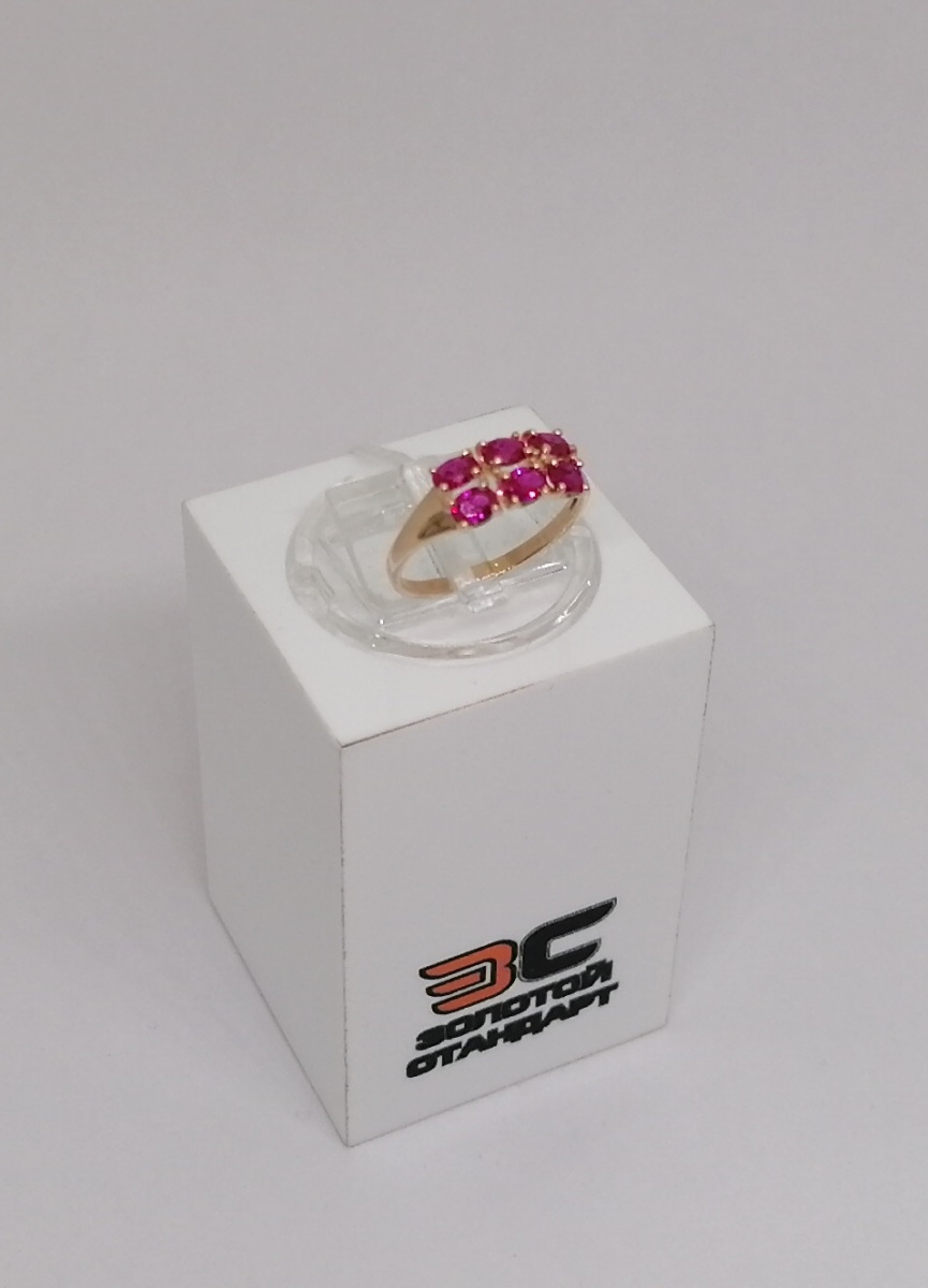 КОЛЬЦО С КАМНЯМИ (Au 585)