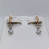 СКМ585 СЕРЬГИ С КАМНЕМ (Au 585)