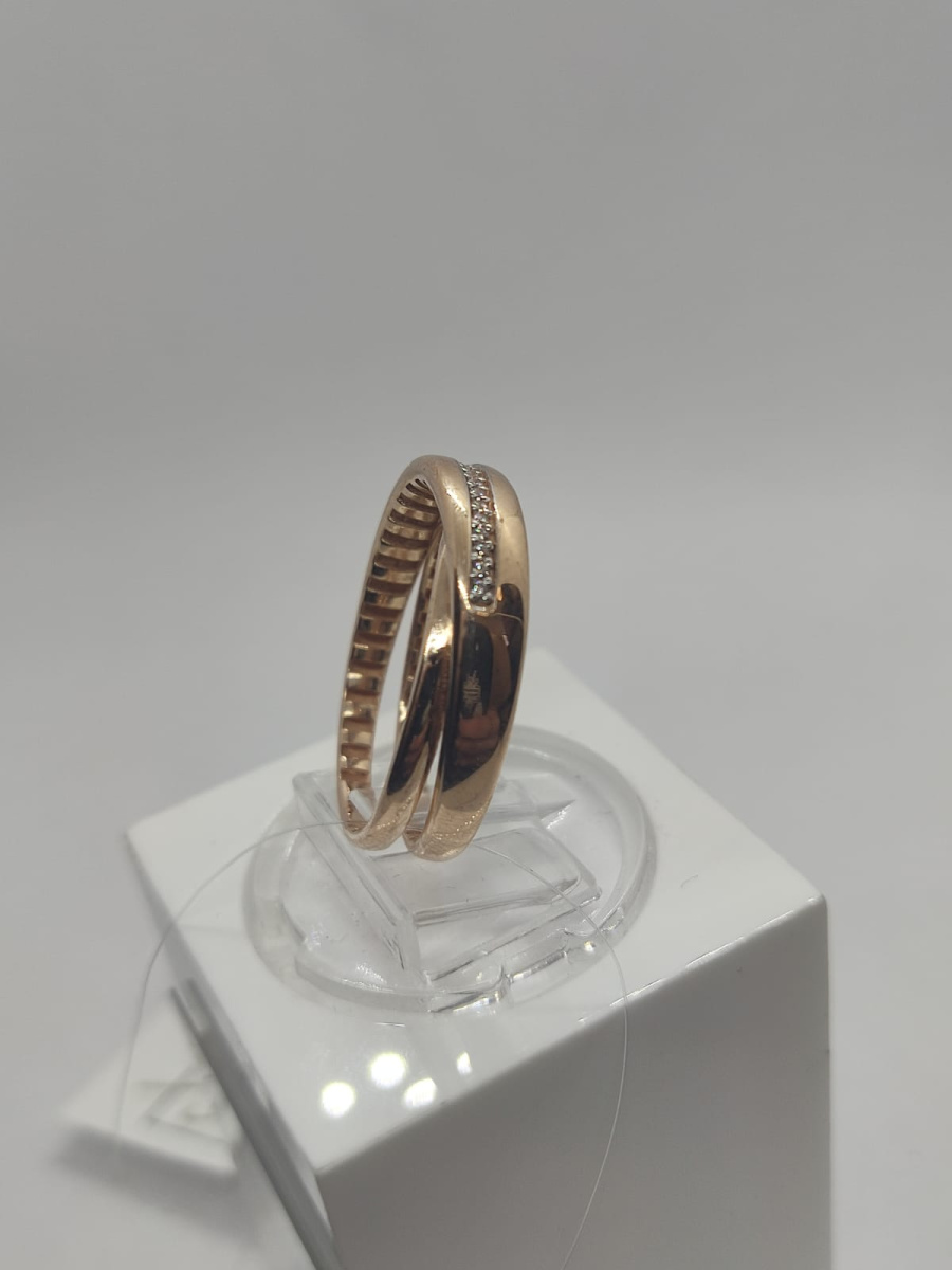 КОЛЬЦО С КАМНЯМИ (Au 585)