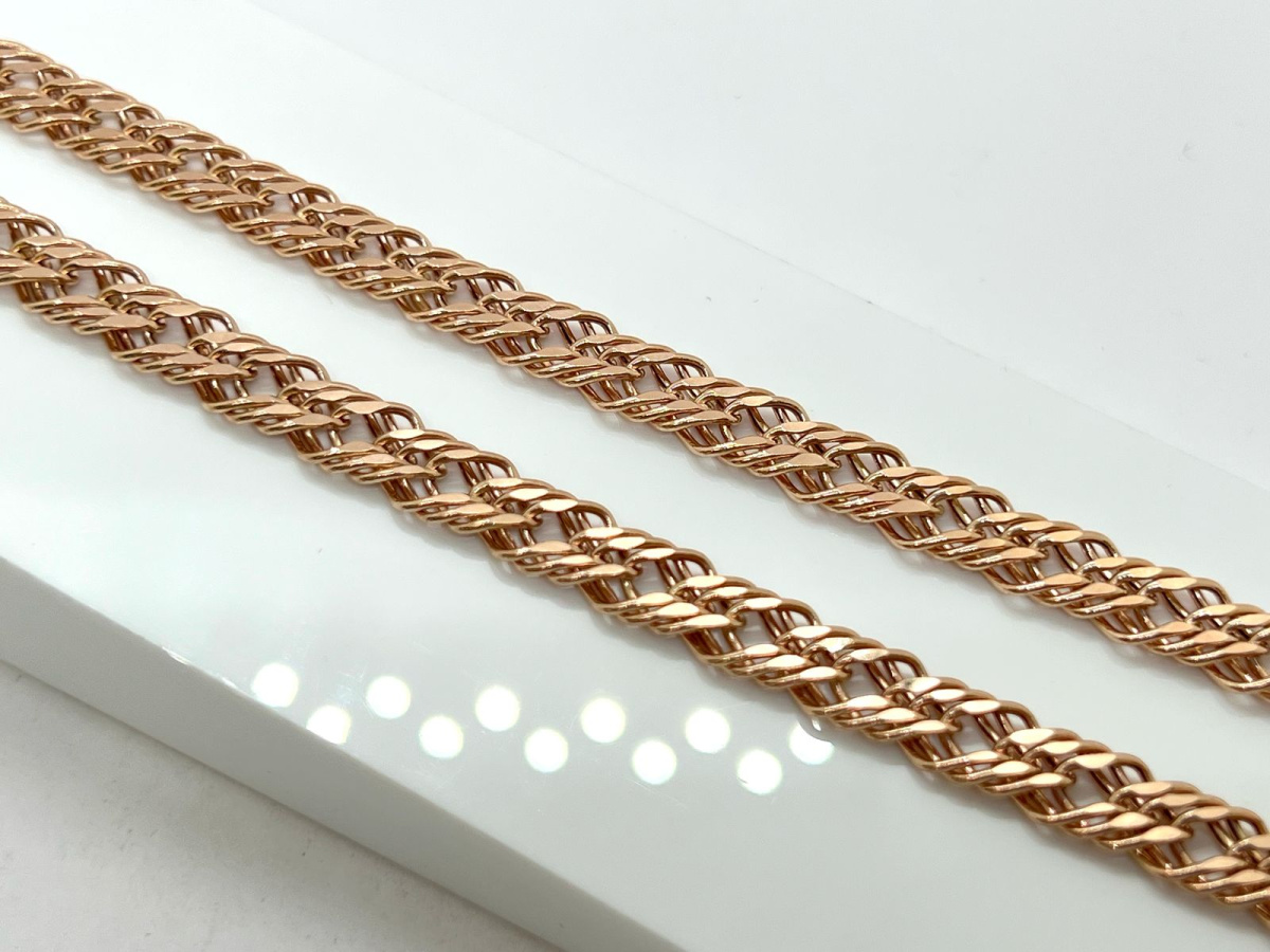 ЦЕПЬ ПУСТОТЕЛАЯ Ромб тройной (Au 585)