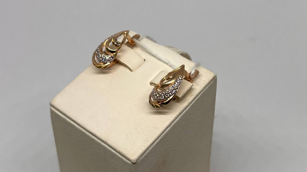 СЕРЬГИ С КАМНЯМИ (Au 585)