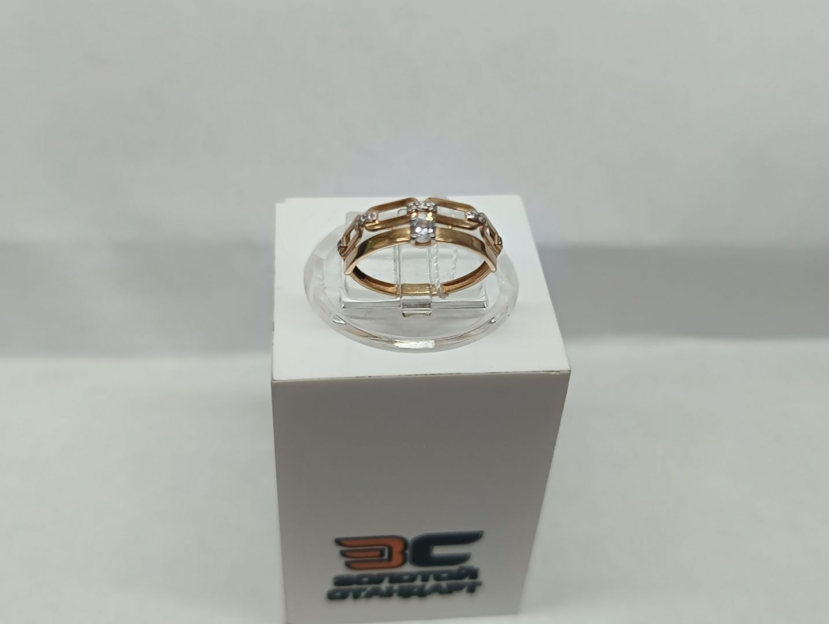 КОЛЬЦО С КАМНЯМИ (Au 585)