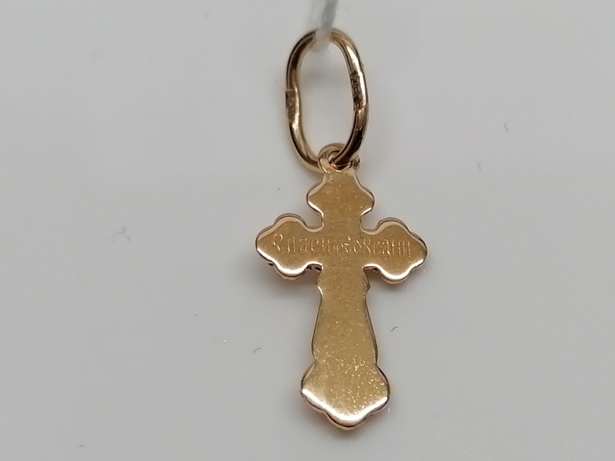 ПОДВЕСКА КРЕСТ без камня (Au 585)