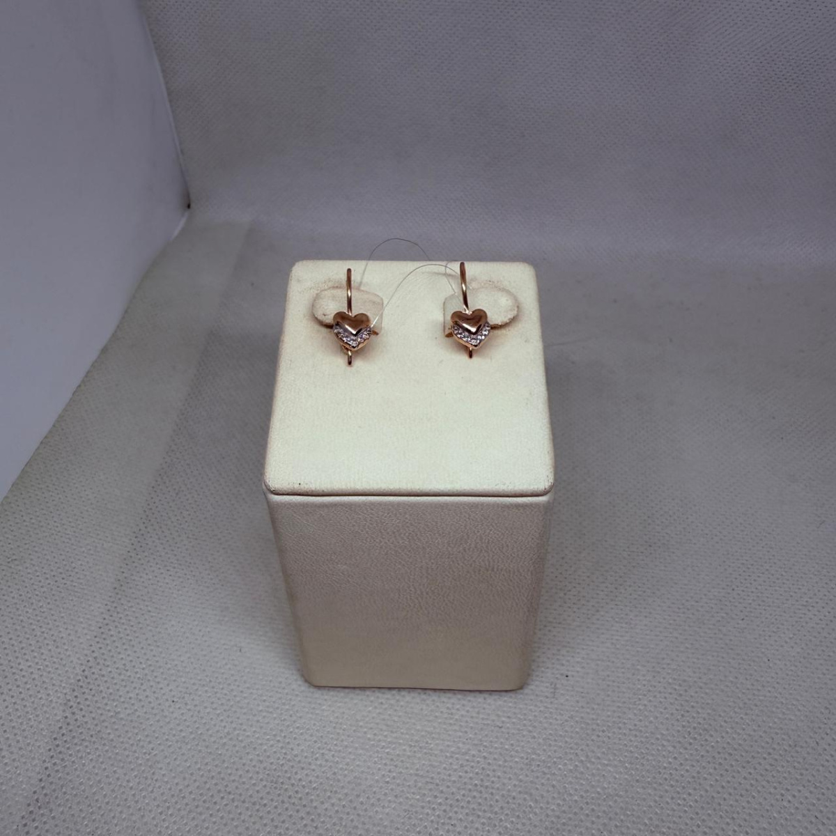 СЕРЬГИ ПЕТЕЛЬКА с камнями (Au 585)