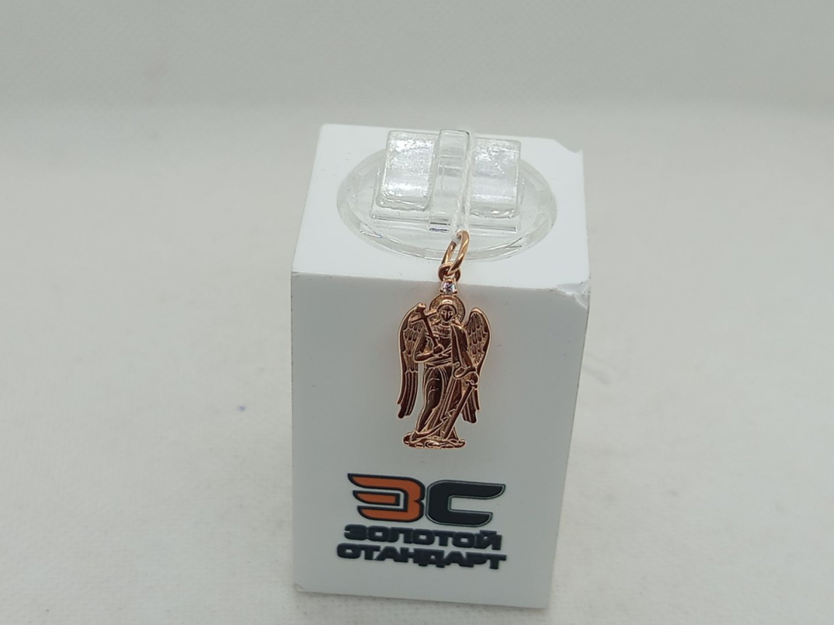 ПОДИКМ585 ПОДВЕСКА ИКОНА С КАМНЕМ (Au 585)