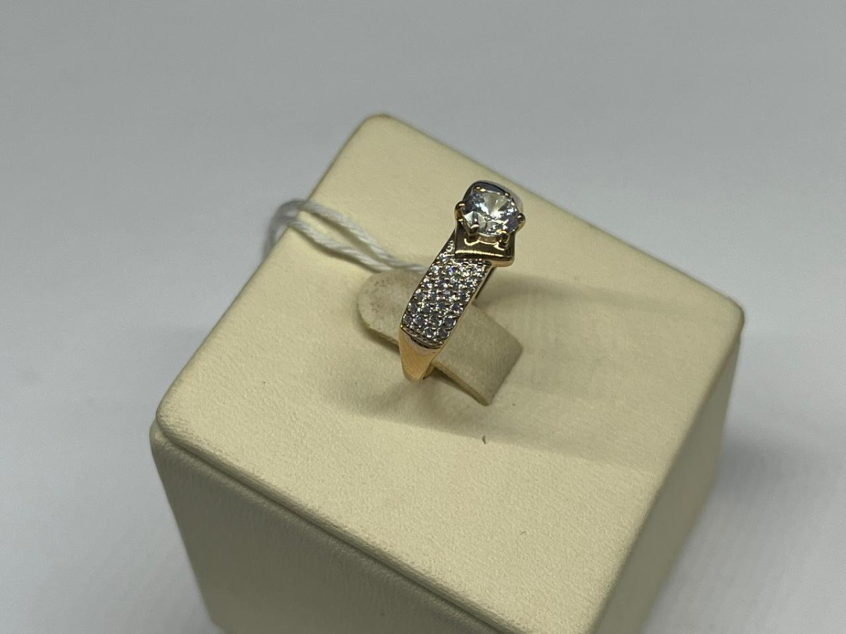 КОЛЬЦО С КАМНЯМИ (Au 585)