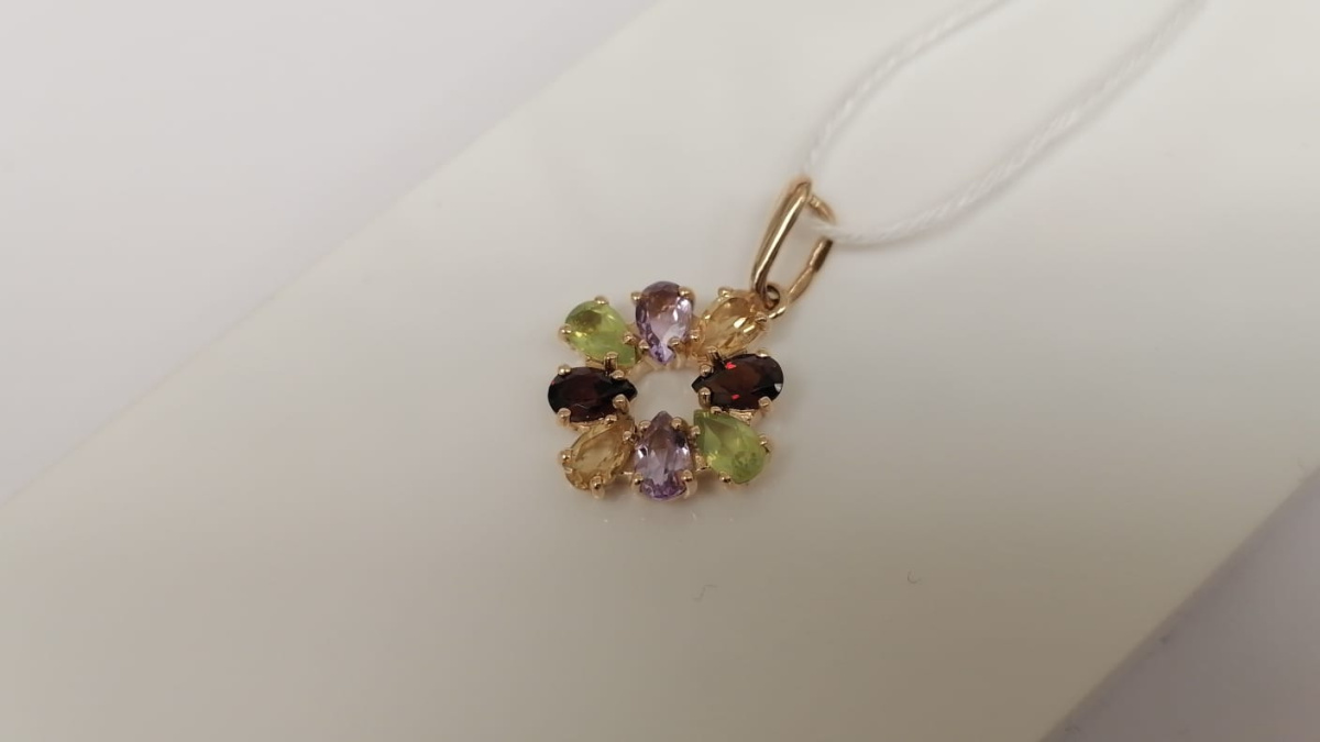 ПОДВЕСКА С КАМНЯМИ (Au 585)