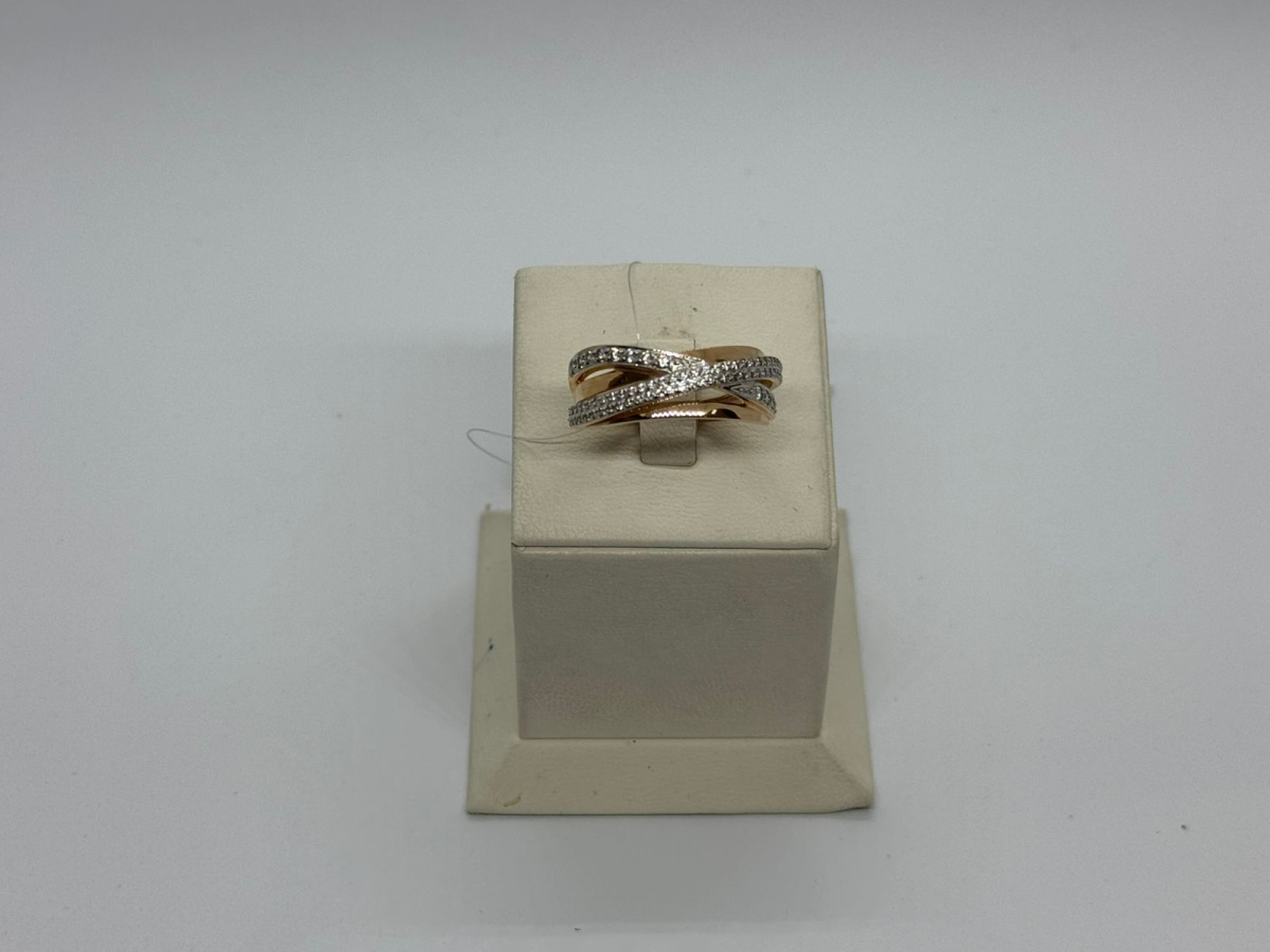 КОЛЬЦО С КАМНЯМИ (Au 585)