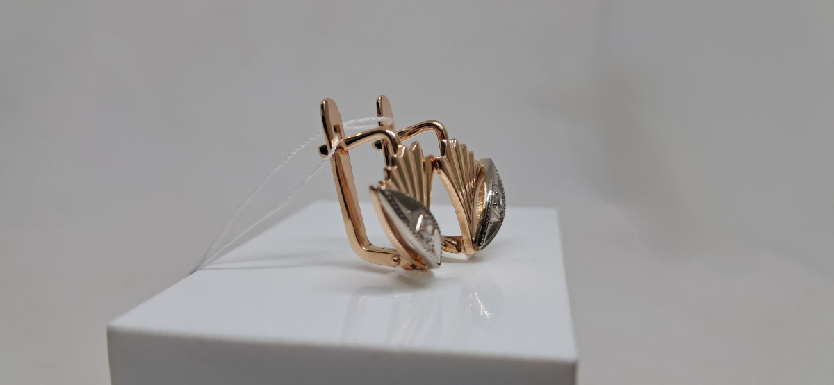 СЕРЬГИ С КАМНЕМ (Au 585)