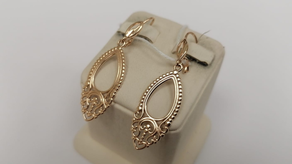 СЕРЬГИ БЕЗ КАМНЯ (Au 585)