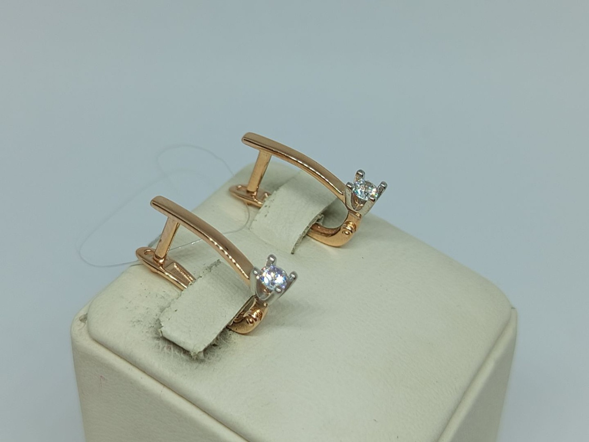 СЕРЬГИ С КАМНЕМ (Au 585)