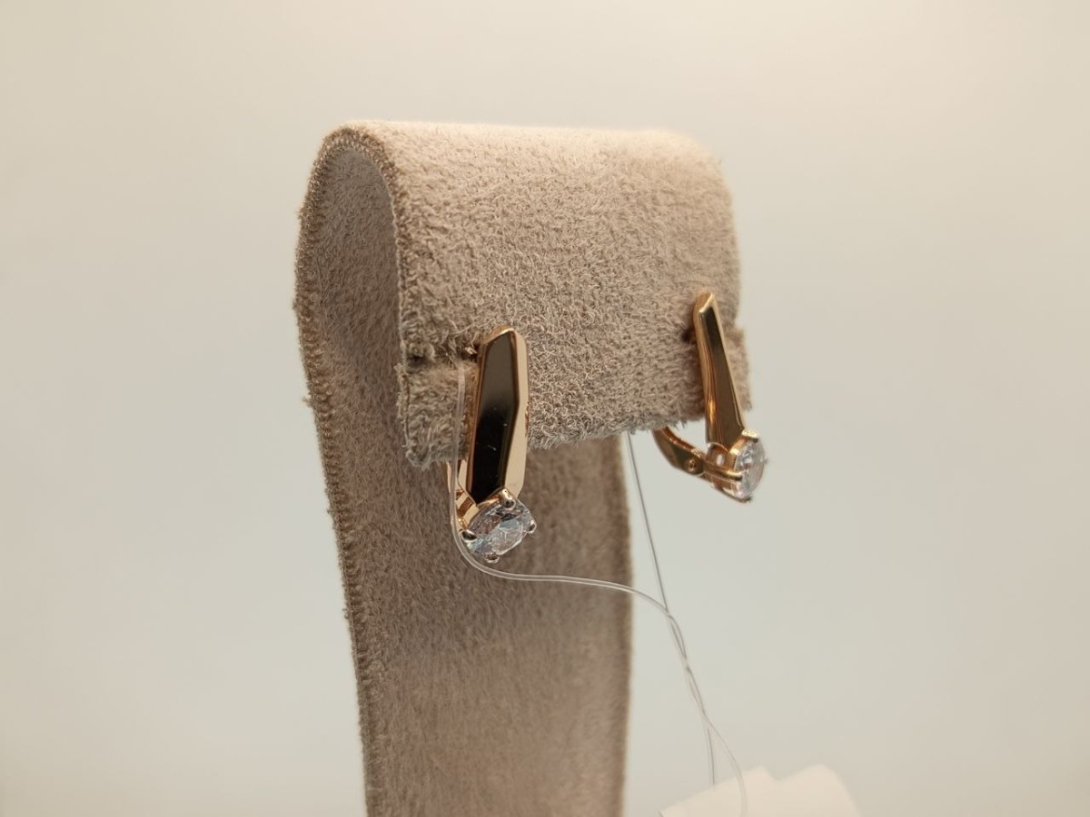 СЕРЬГИ С КАМНЕМ (Au 585)