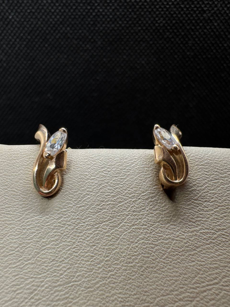 СЕРЬГИ С КАМНЕМ (Au 585)