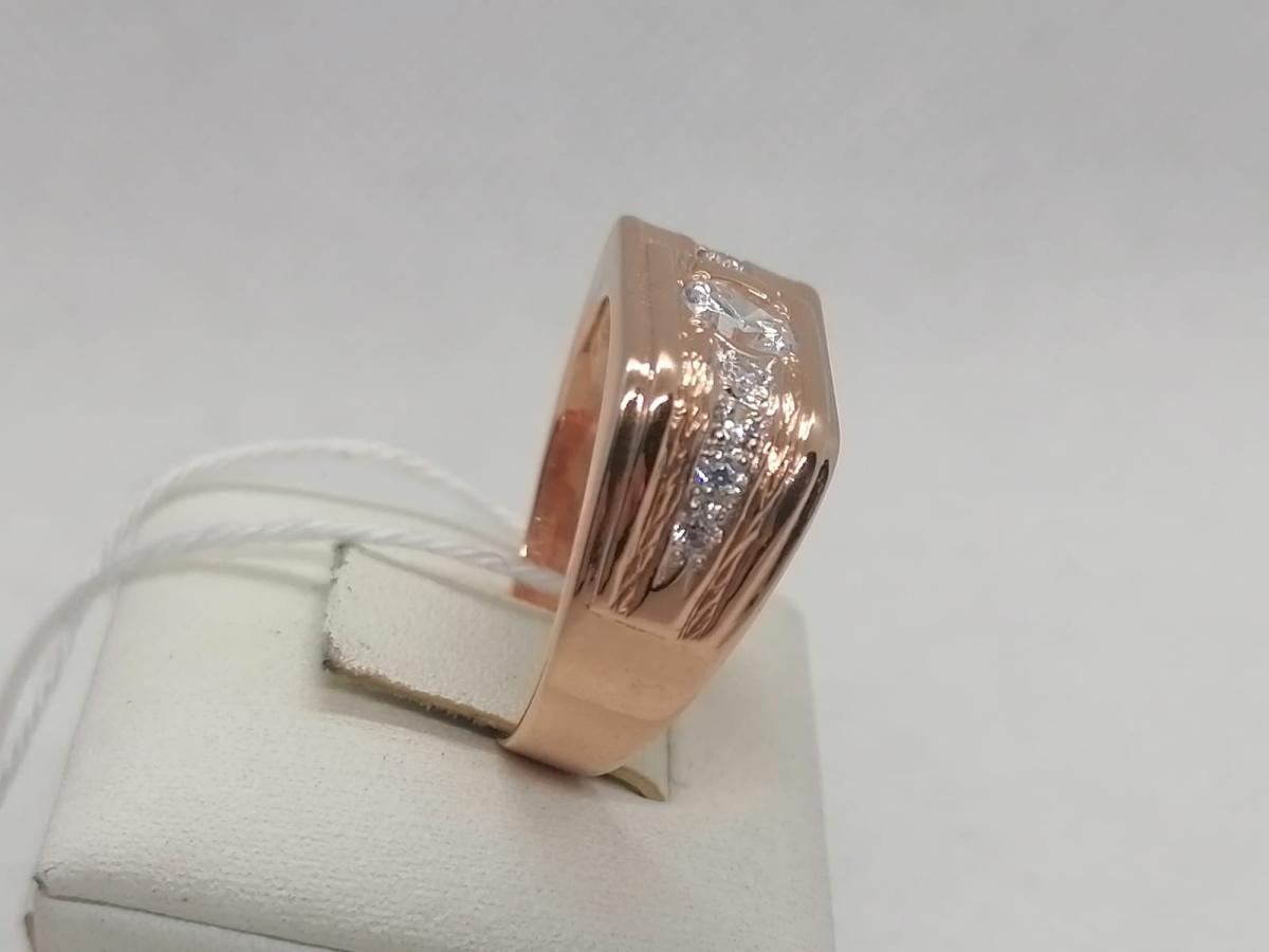 ПЕЧАТКА С КАМНЯМИ (Au 585)