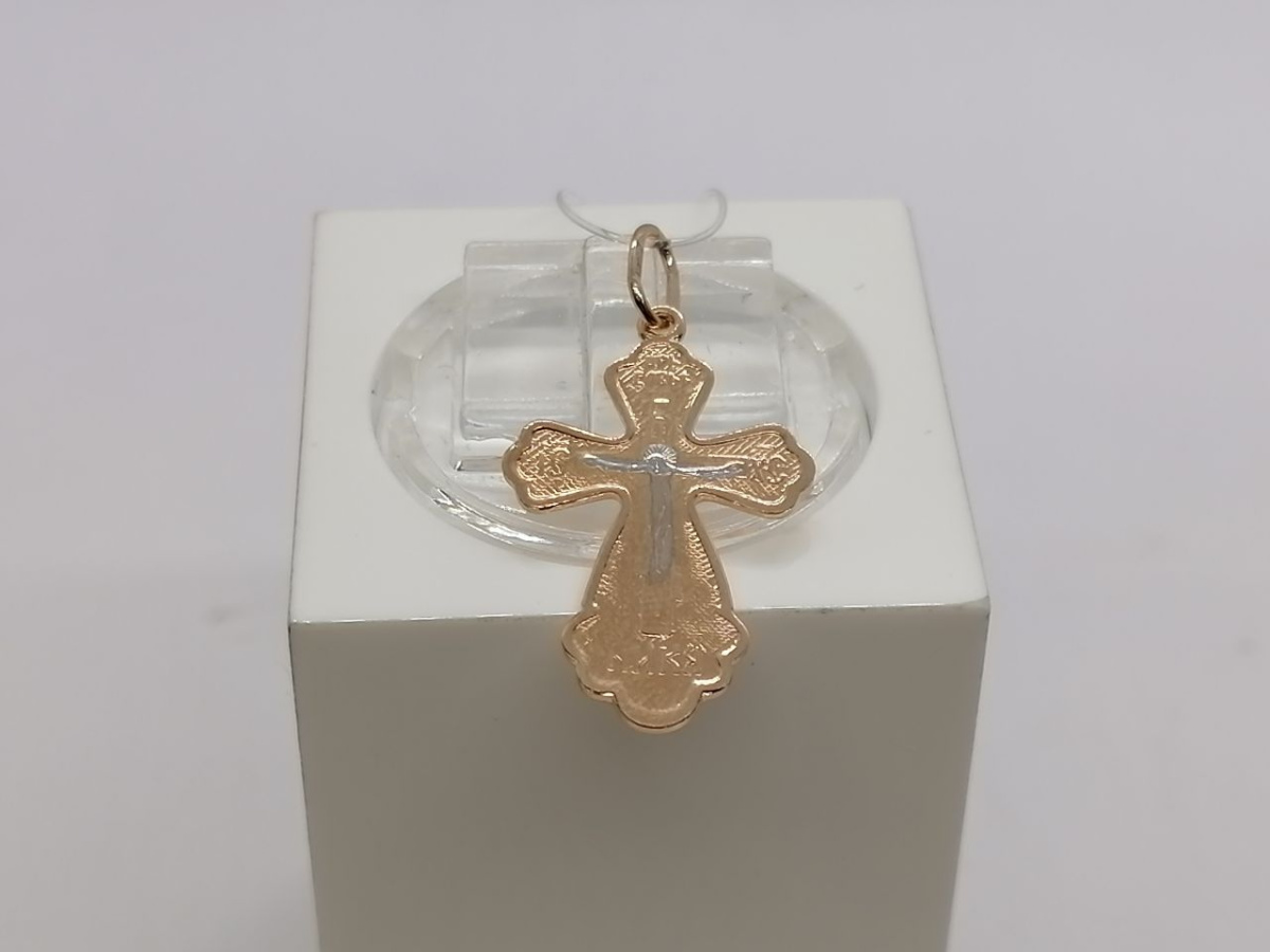 ПОДВЕСКА КРЕСТ без камня (Au 585)