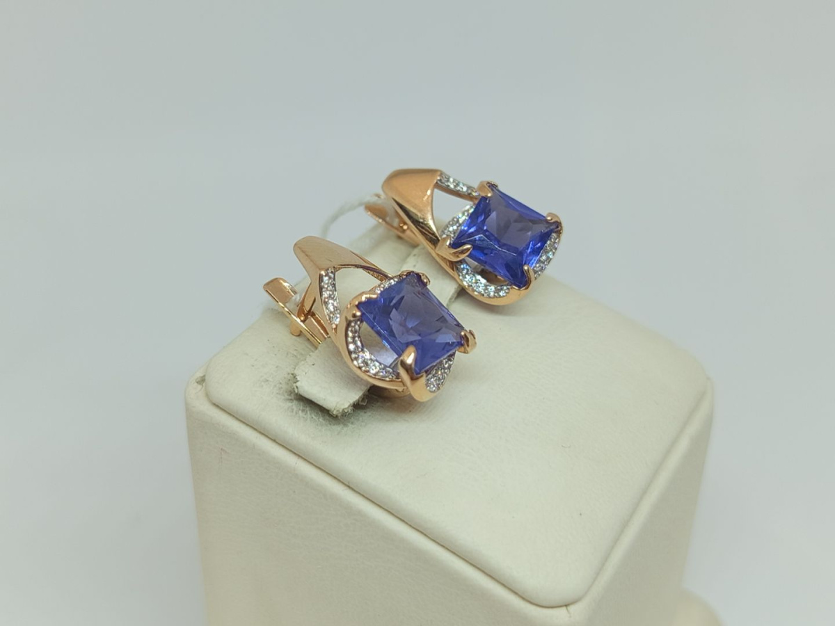 СЕРЬГИ С КАМНЯМИ (Au 585)