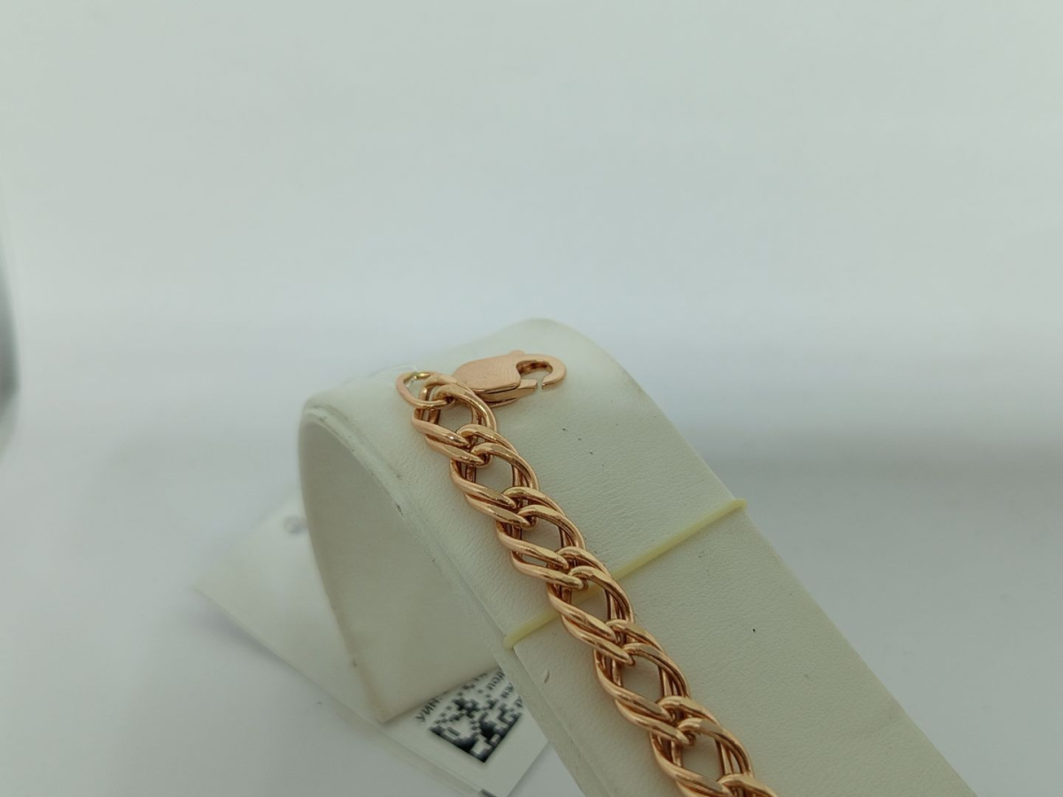 БРАСЛЕТ ПУСТОТЕЛЫЙ Ромб двойной (Au 585)