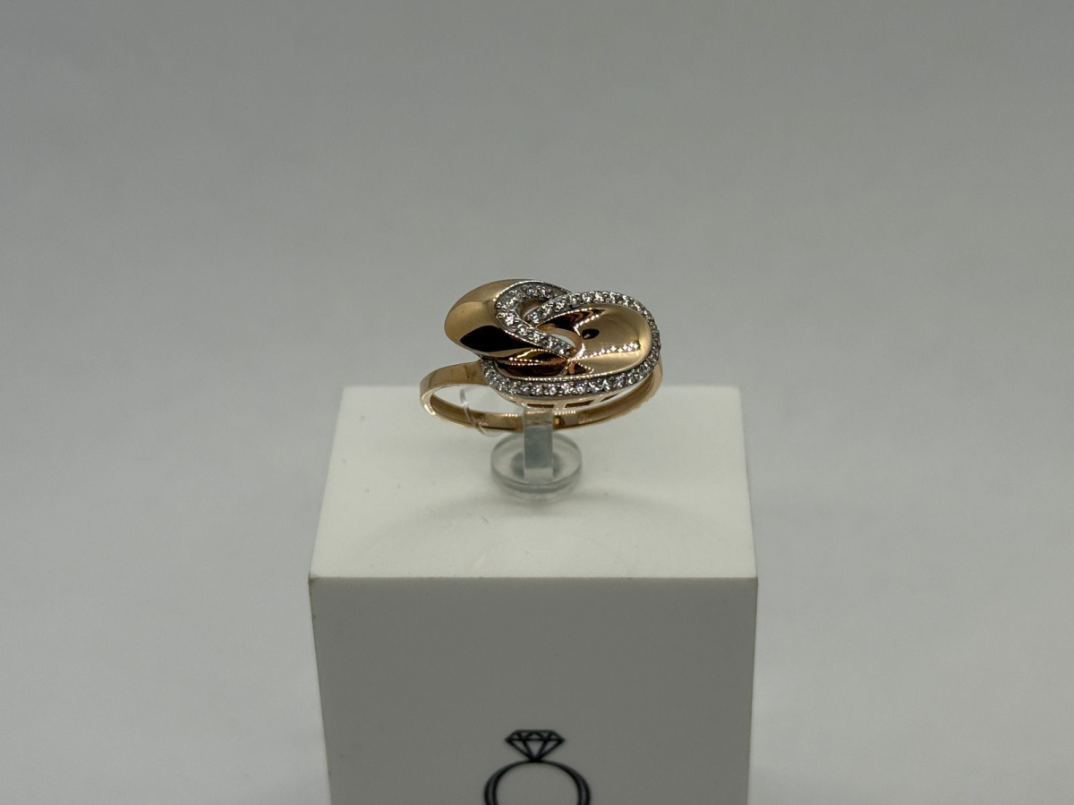 КОЛЬЦО С КАМНЯМИ (Au 585)