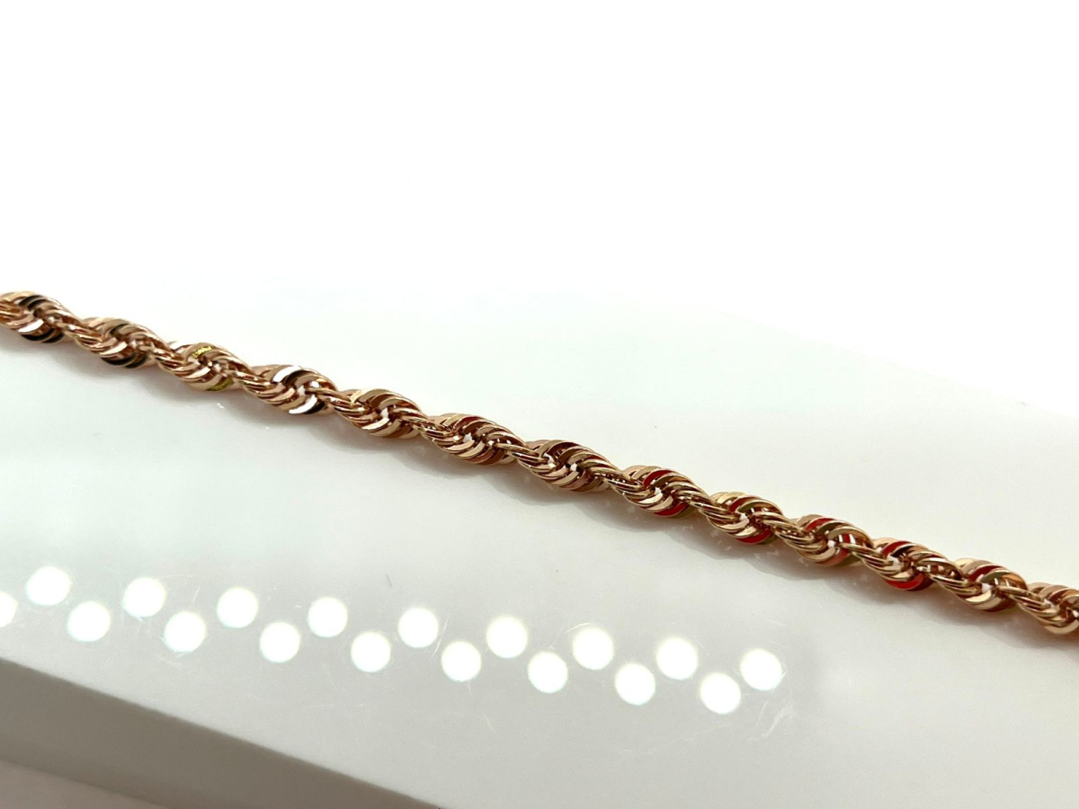 БРАСЛЕТ ПУСТОТЕЛЫЙ Веревка (Au 585)