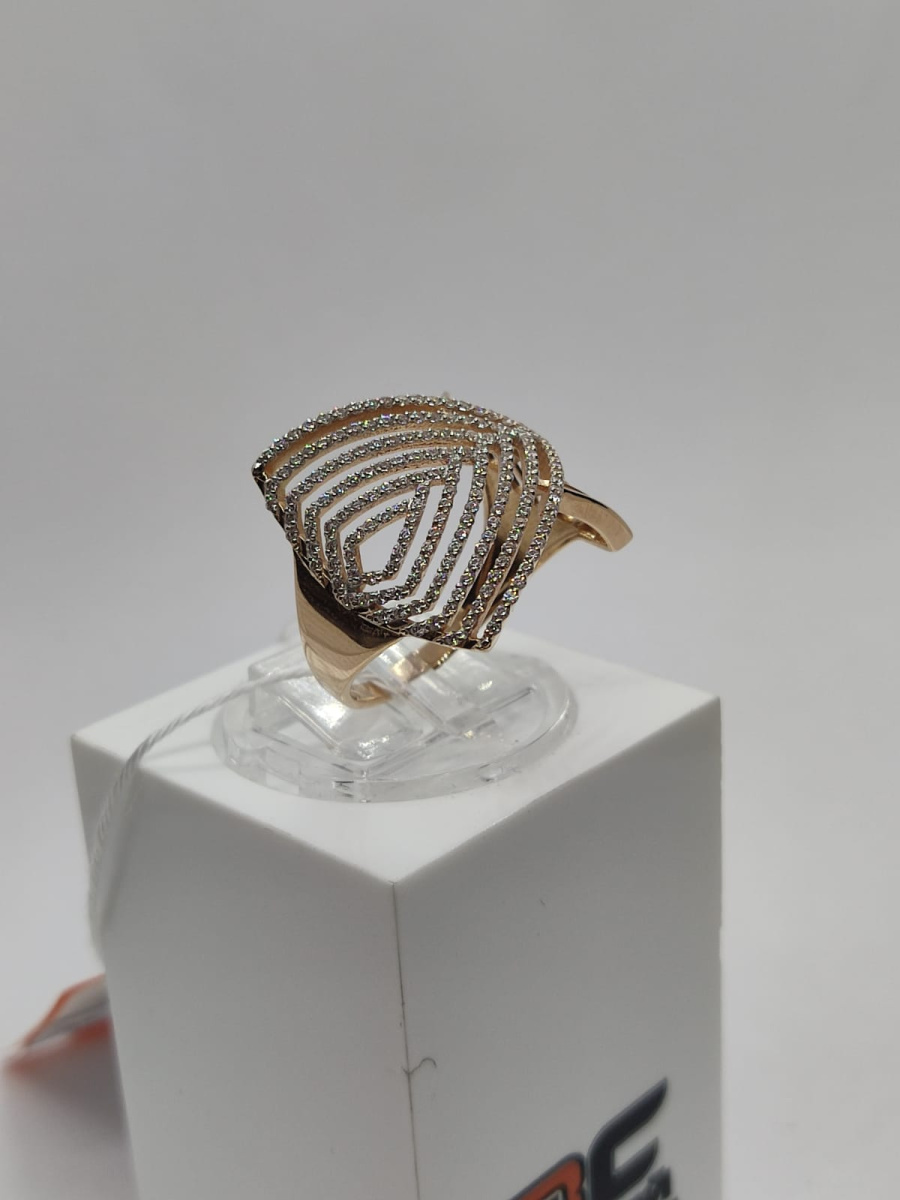 КОЛЬЦО С КАМНЯМИ (Au 585)