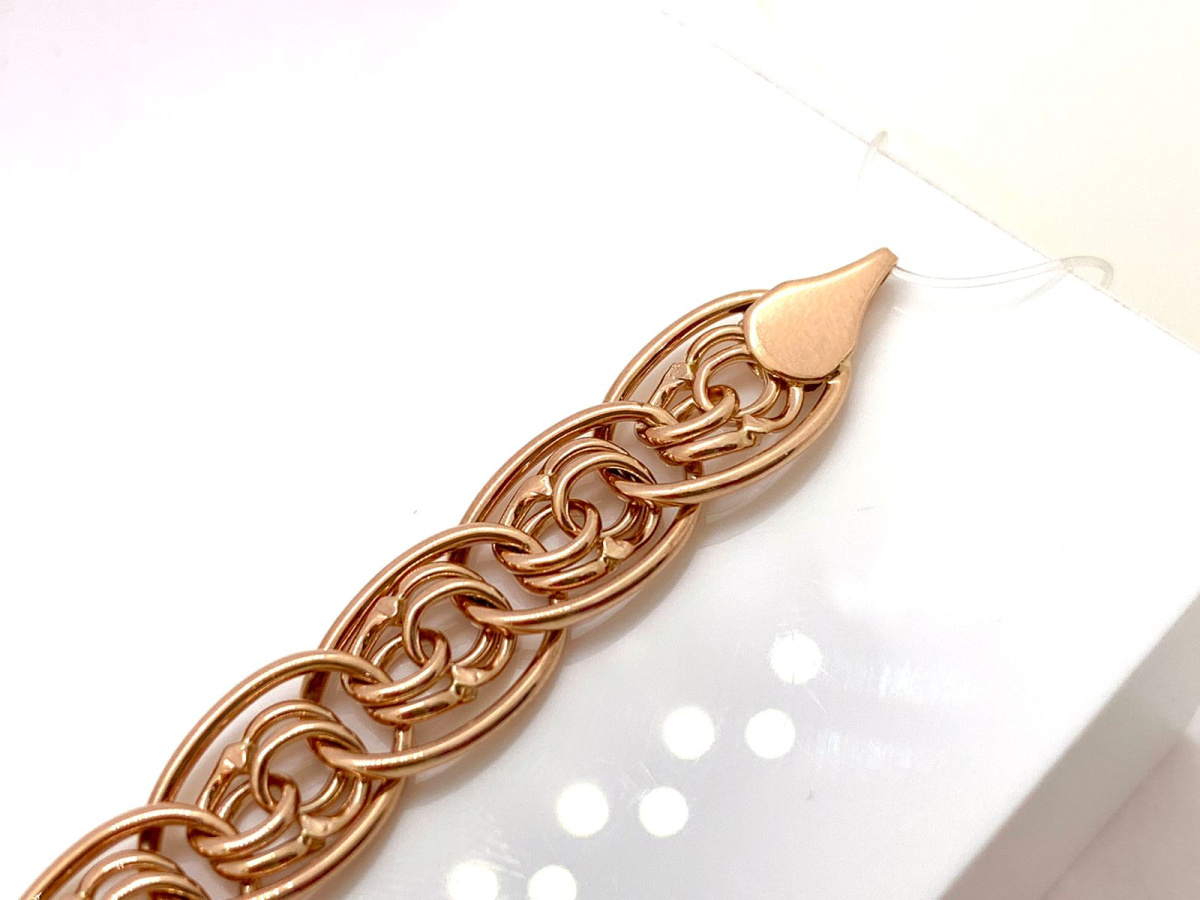 Бр-003 БРАСЛЕТ ПУСТОТЕЛЫЙ Нона-бисмарк (Au 585)