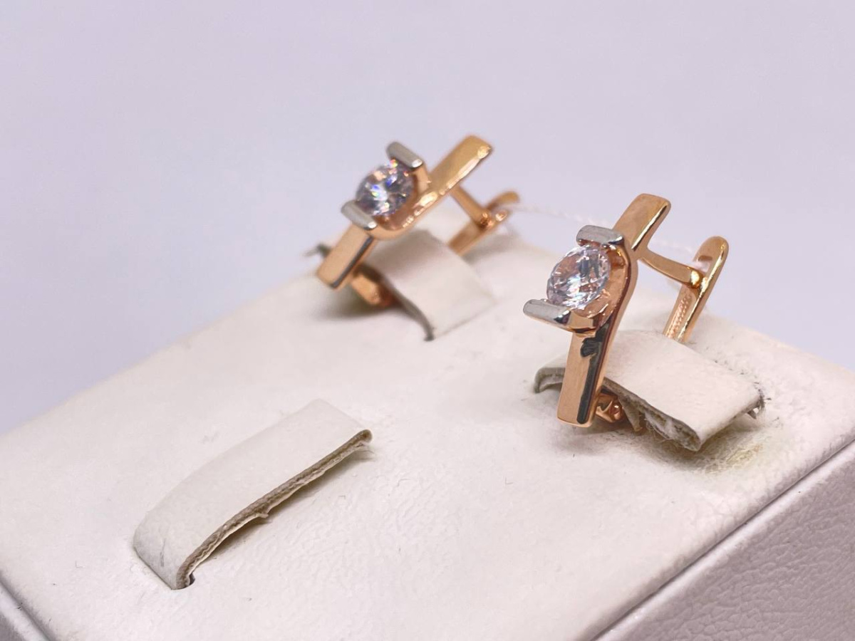 СЕРЬГИ С КАМНЕМ (Au 585)