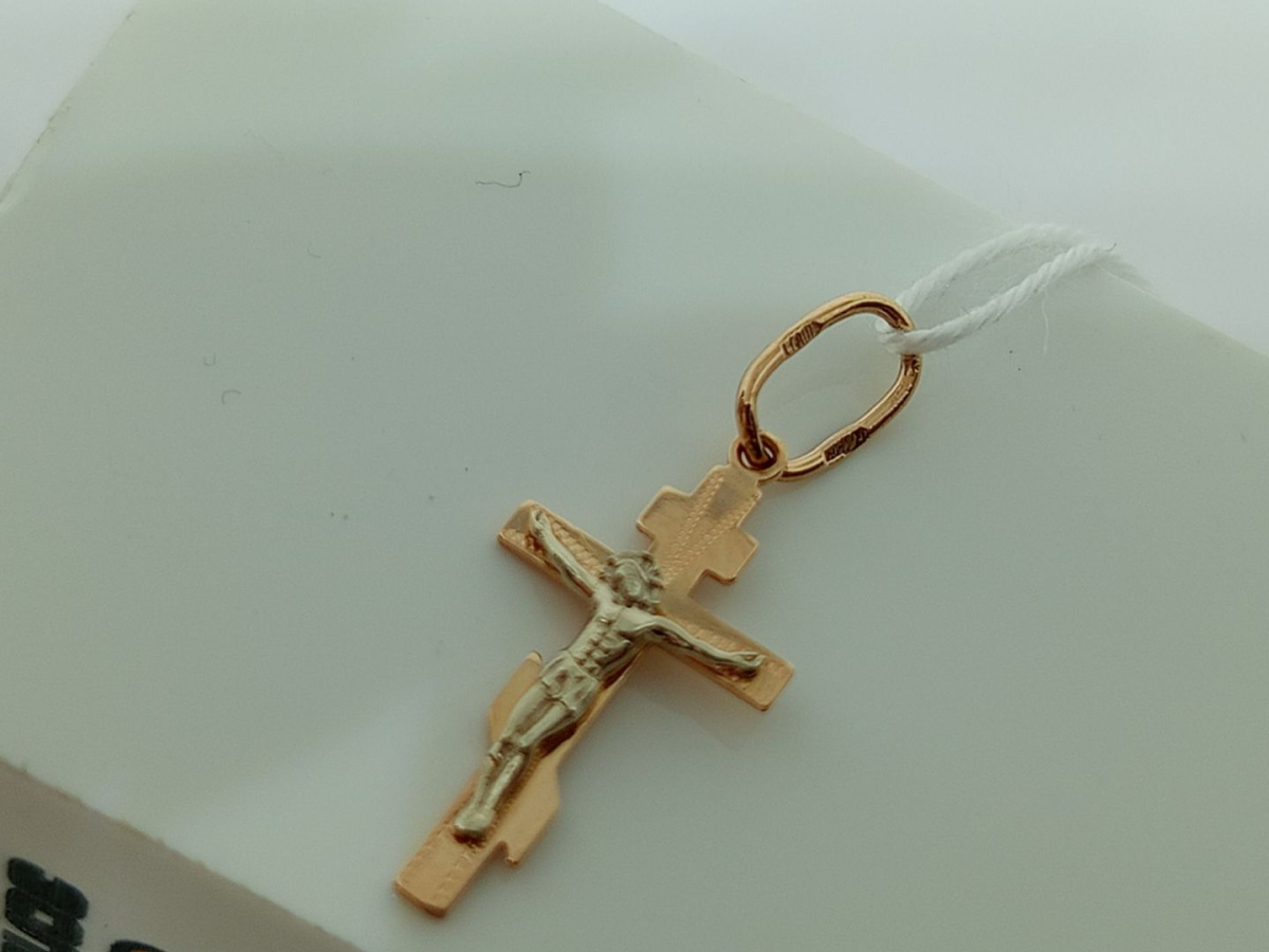 ПОДКБК585 ПОДВЕСКА КРЕСТ БЕЗ КАМНЯ (Au 585)