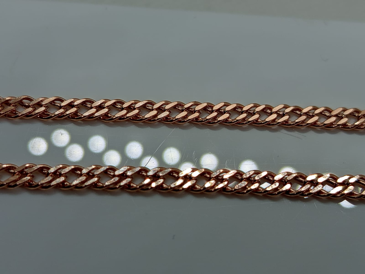 БРАСЛЕТ ПУСТОТЕЛЫЙ Ромб двойной (Au 585)