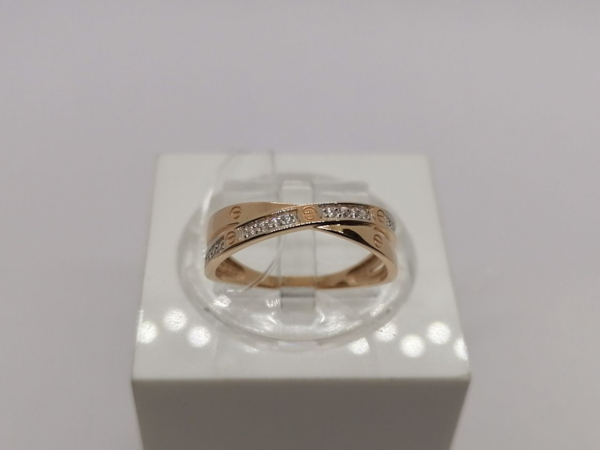 КОЛЬЦО С КАМНЯМИ (Au 585)