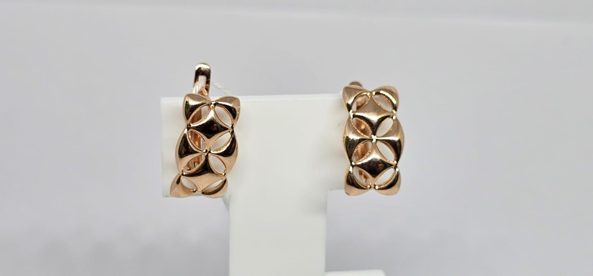 СЕРЬГИ БЕЗ КАМНЯ (Au 585)