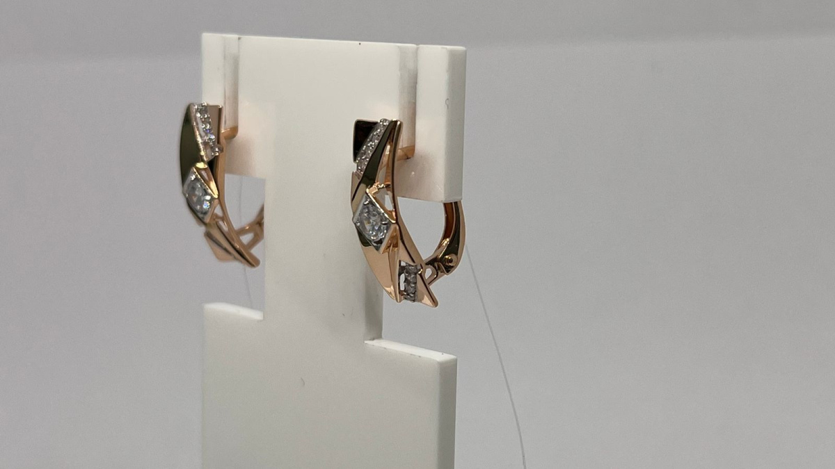 СЕРЬГИ С КАМНЯМИ (Au 585)