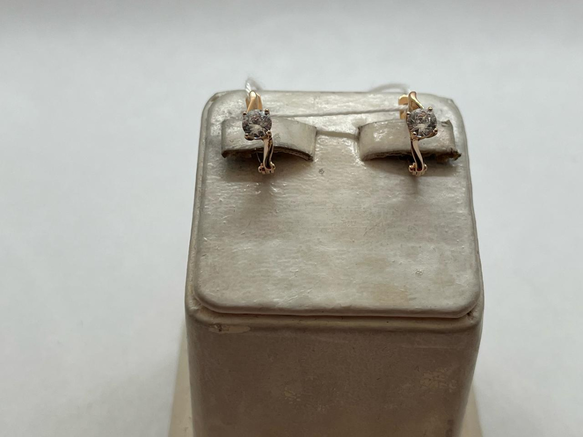 СЕРЬГИ С КАМНЕМ (Au 585)