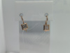 СЕРЬГИ ПЕТЕЛЬКА с камнем (Au 585)