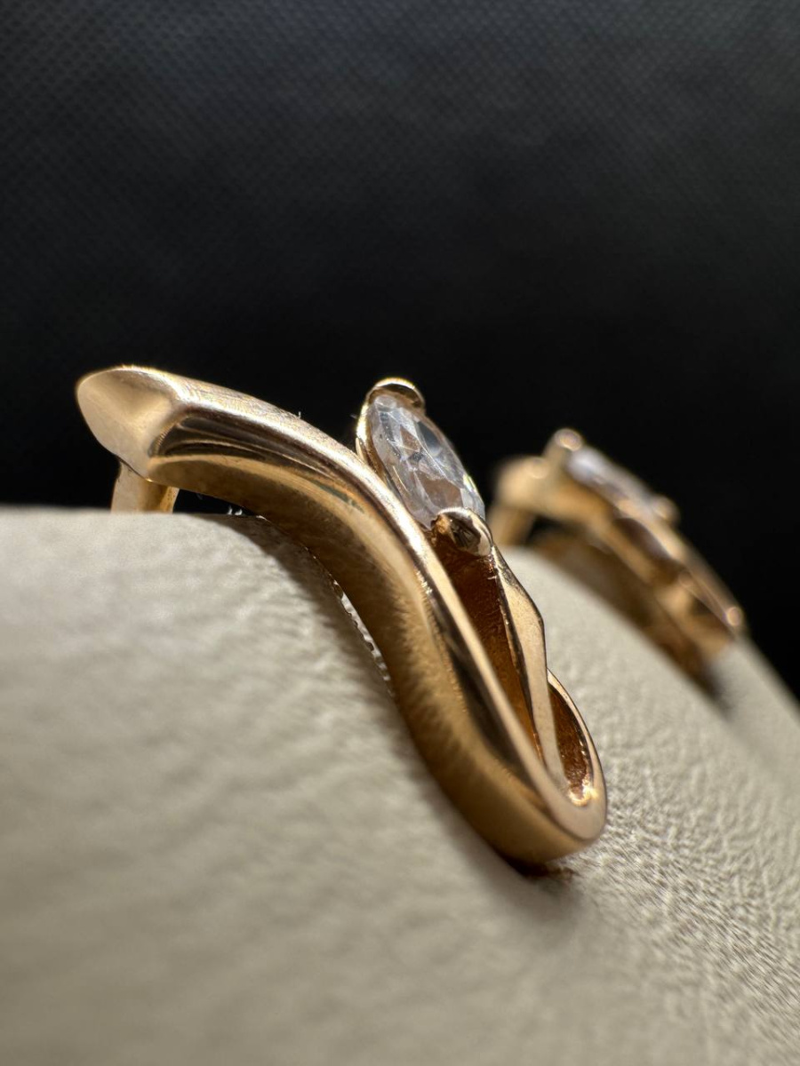 СЕРЬГИ С КАМНЕМ (Au 585)