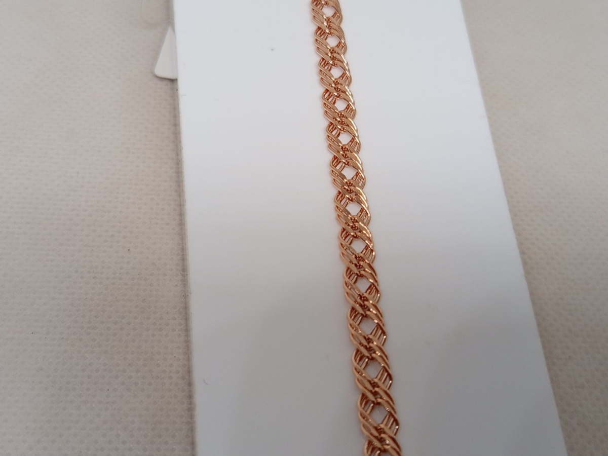 БРАСЛЕТ ПУСТОТЕЛЫЙ Ромб тройной (Au 585)