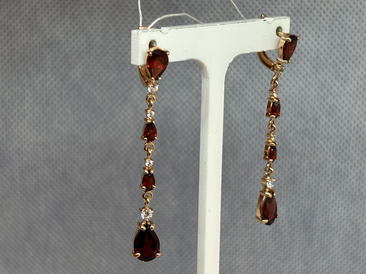 СЕРЬГИ С КАМНЯМИ (Au 585)