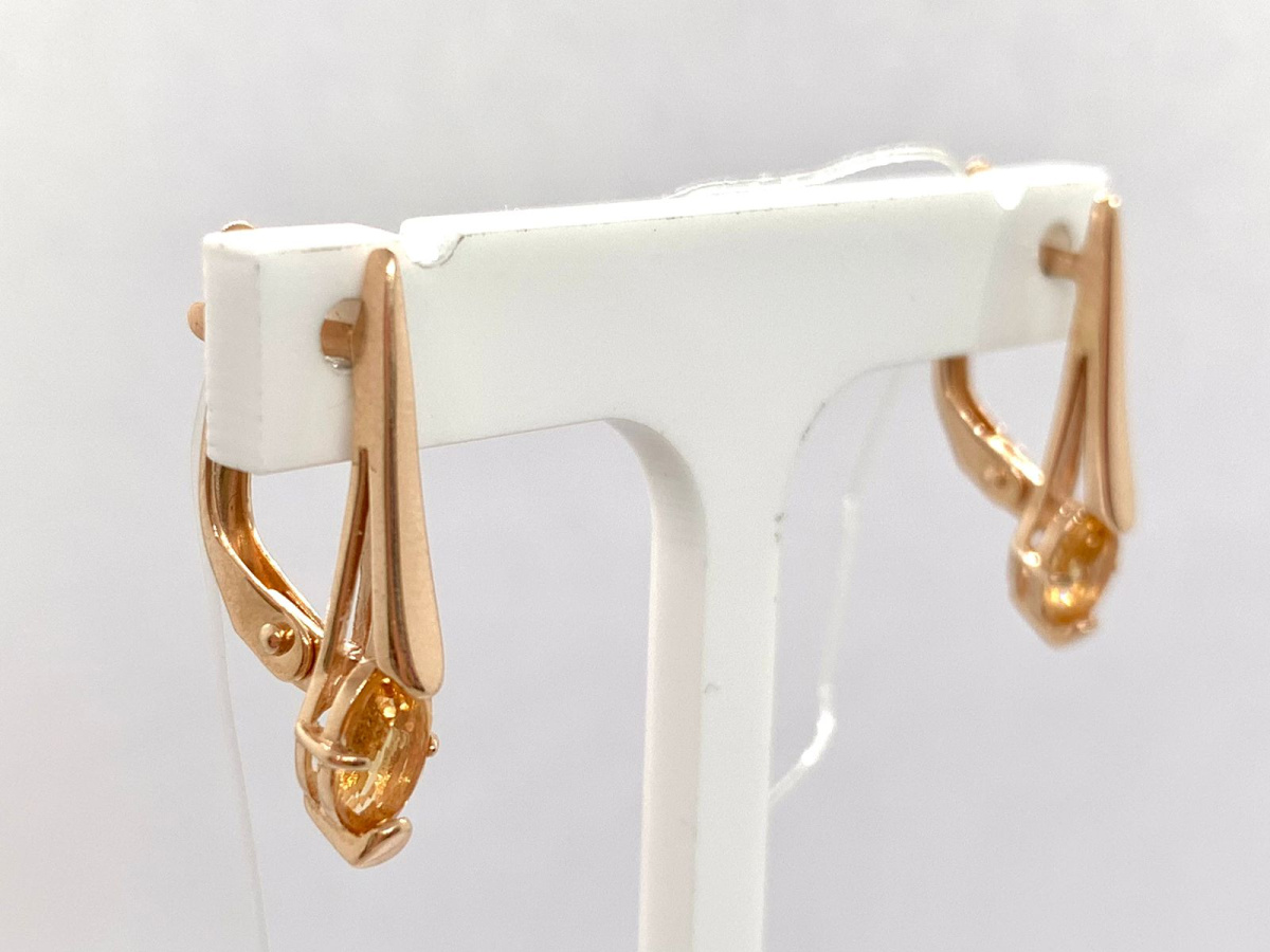 СЕРЬГИ С КАМНЕМ (Au 585)