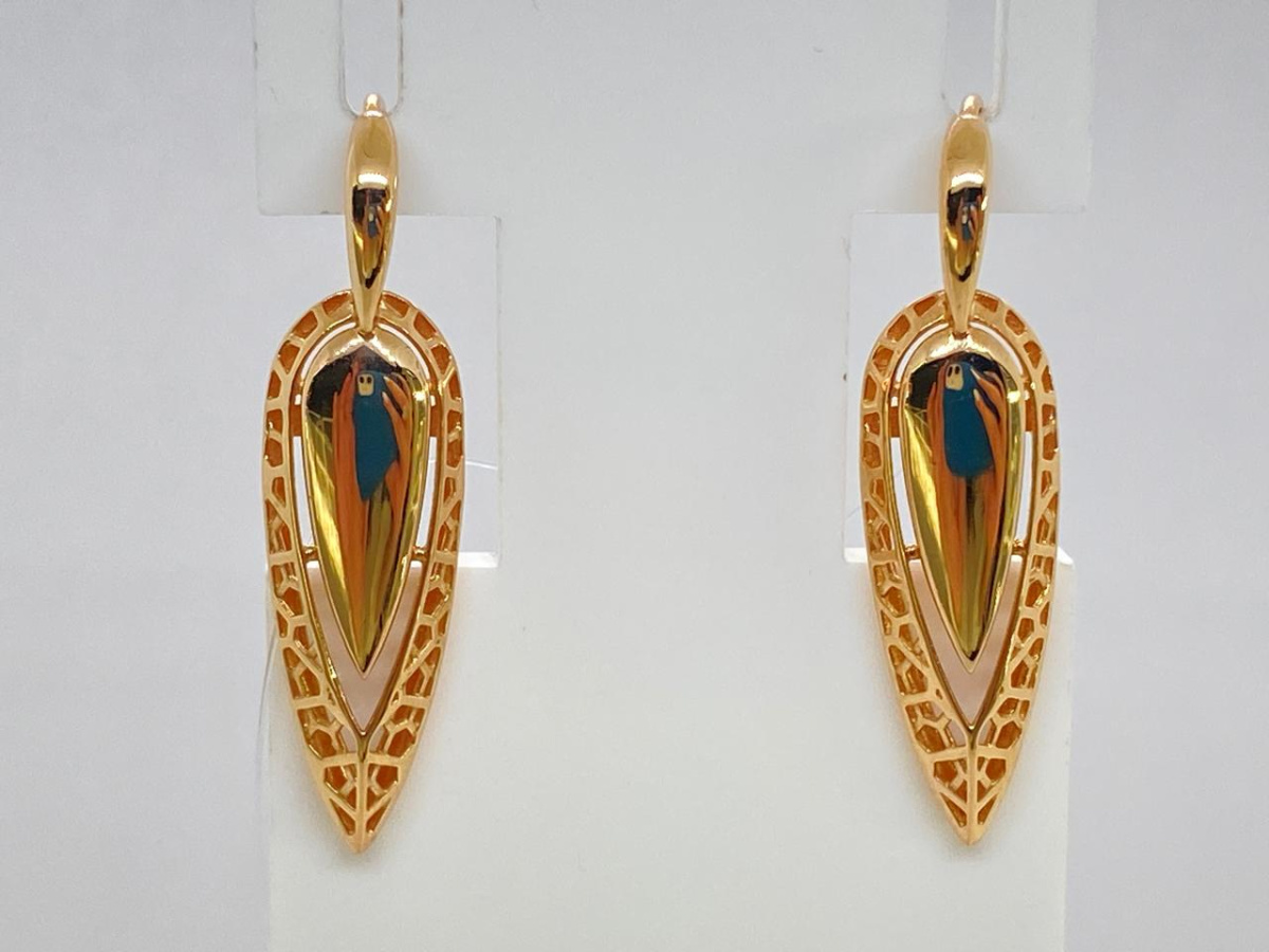 СЕРЬГИ ПЕТЕЛЬКА без камня (Au 585)