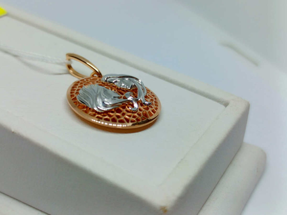 ПОДВЕСКА ЗНАК ЗОДИАКА БЛИЗНЕЦЫ (Au 585)