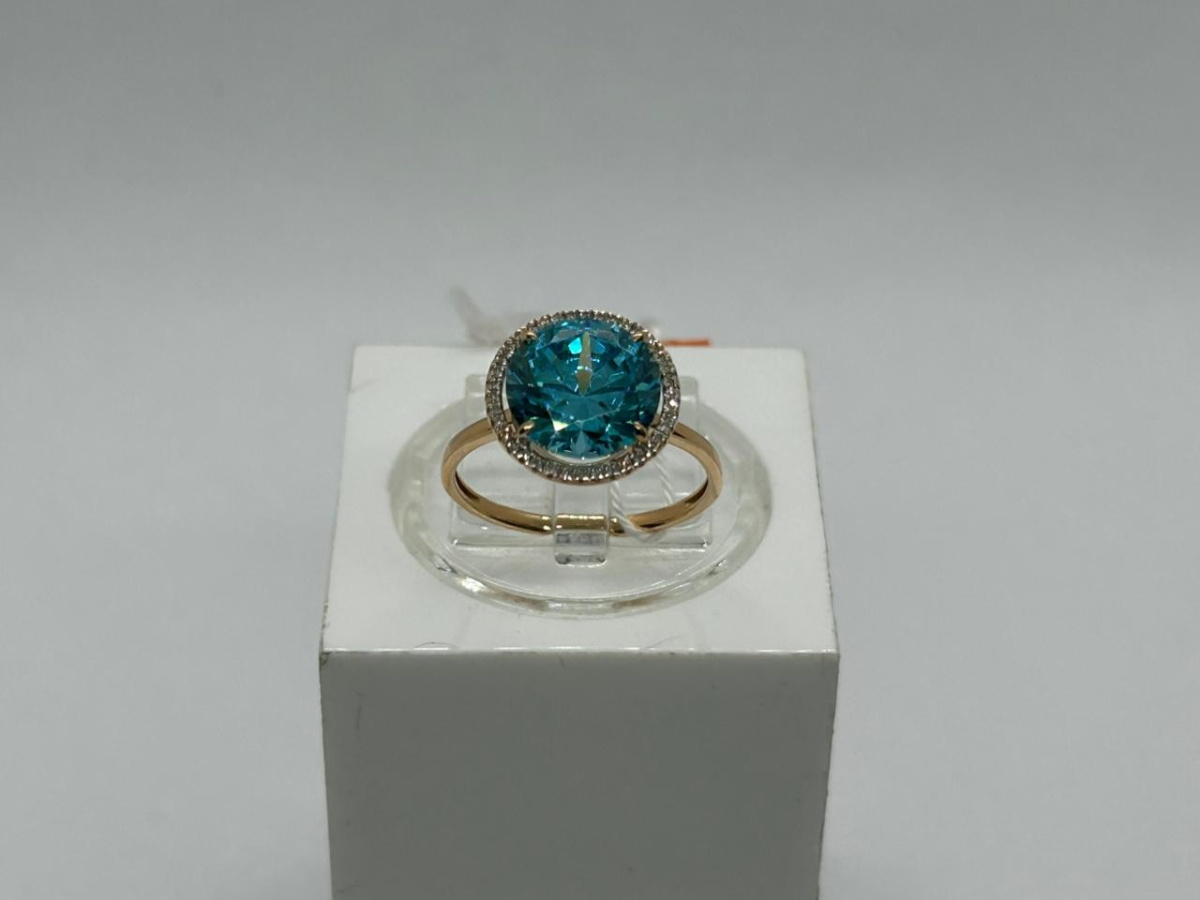 КОЛЬЦО С КАМНЯМИ (Au 585)