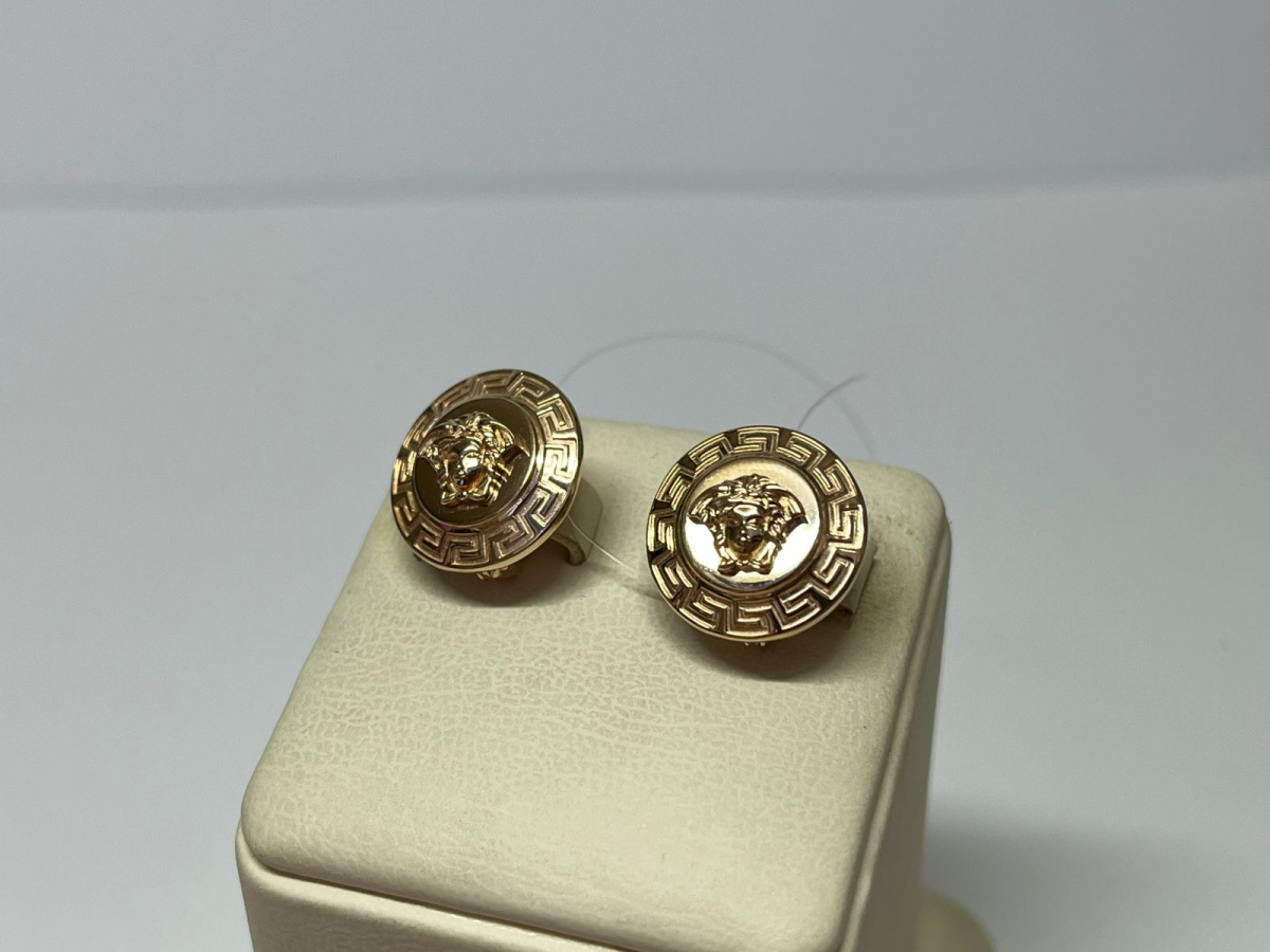 2205024 СЕРЬГИ БЕЗ КАМНЯ (Au 585)