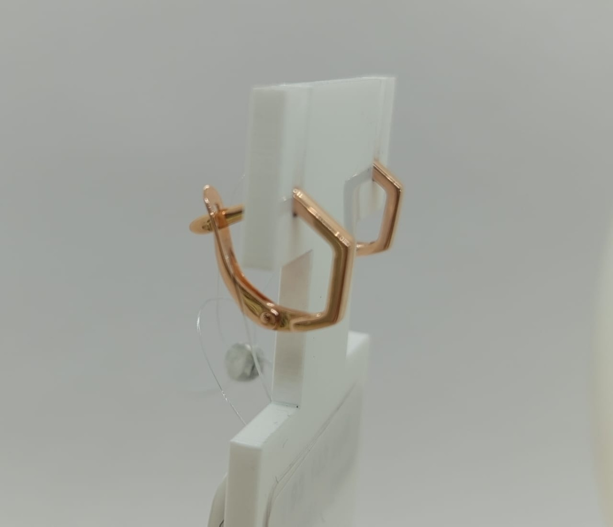 СЕРЬГИ ПЕТЕЛЬКА с камнями (Au 585)