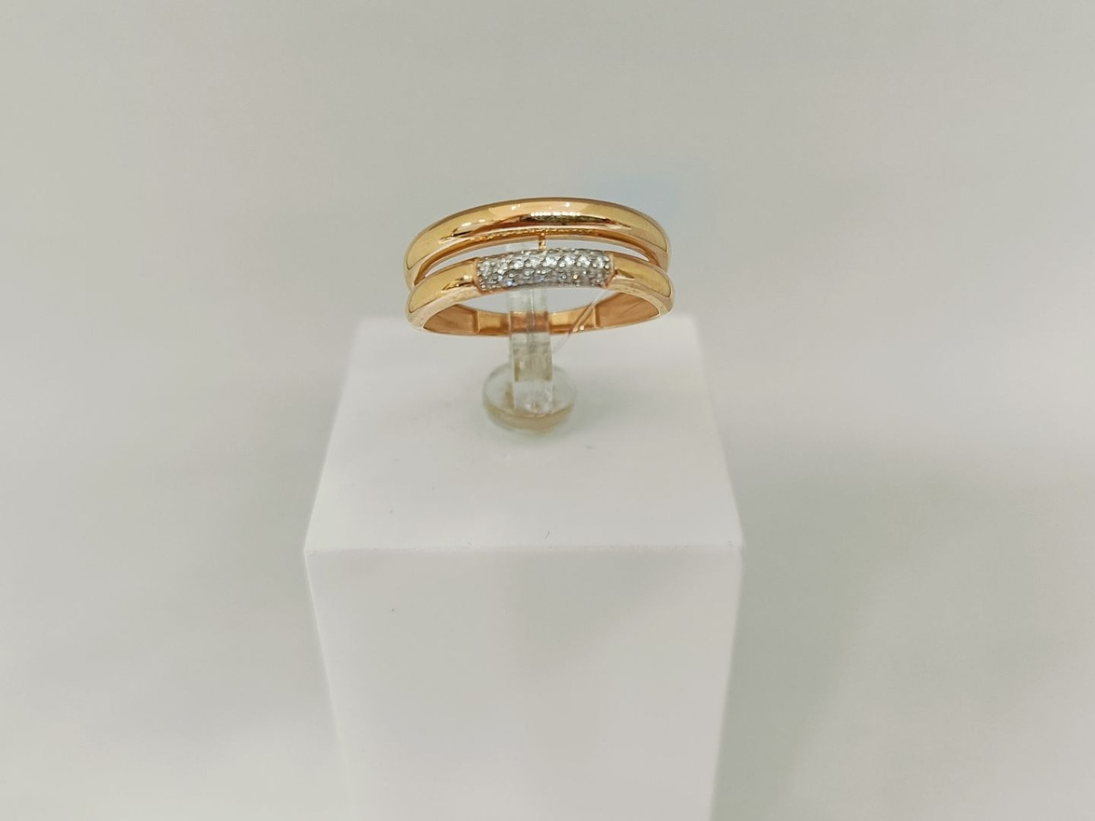 КОЛЬЦО С КАМНЯМИ (Au 585)