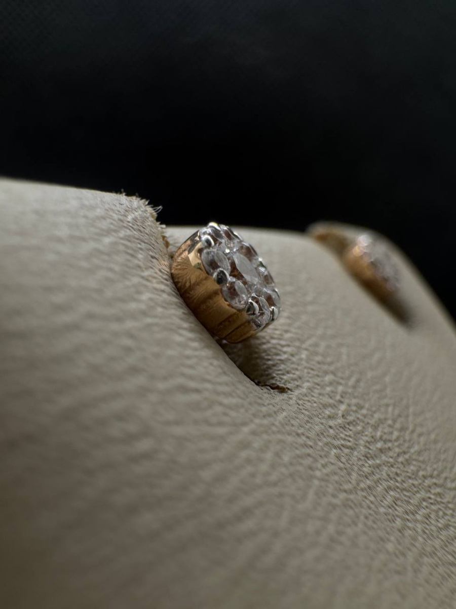 СЕРЬГИ ПУСЕТЫ с камнями (Au 585)