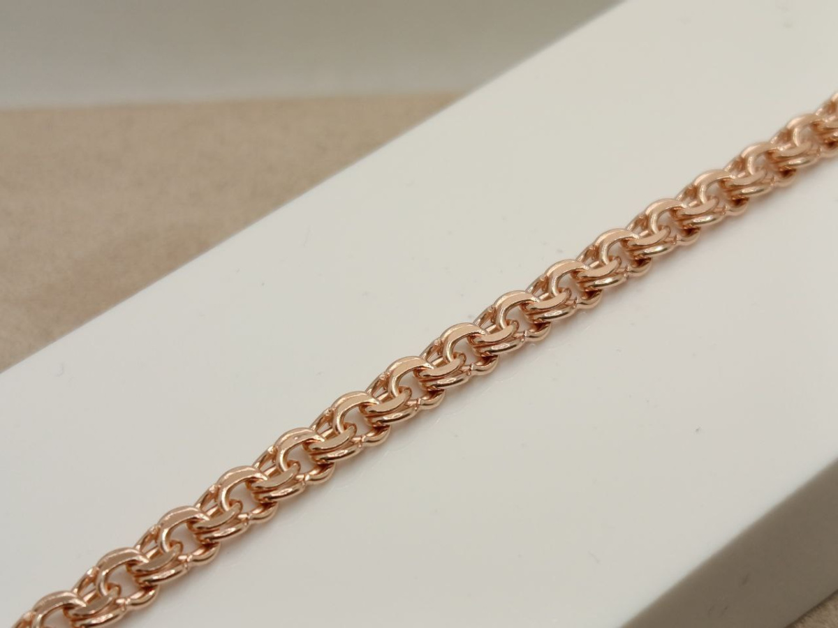 БРАСЛЕТ ПУСТОТЕЛЫЙ Бисмарк (Au 585)