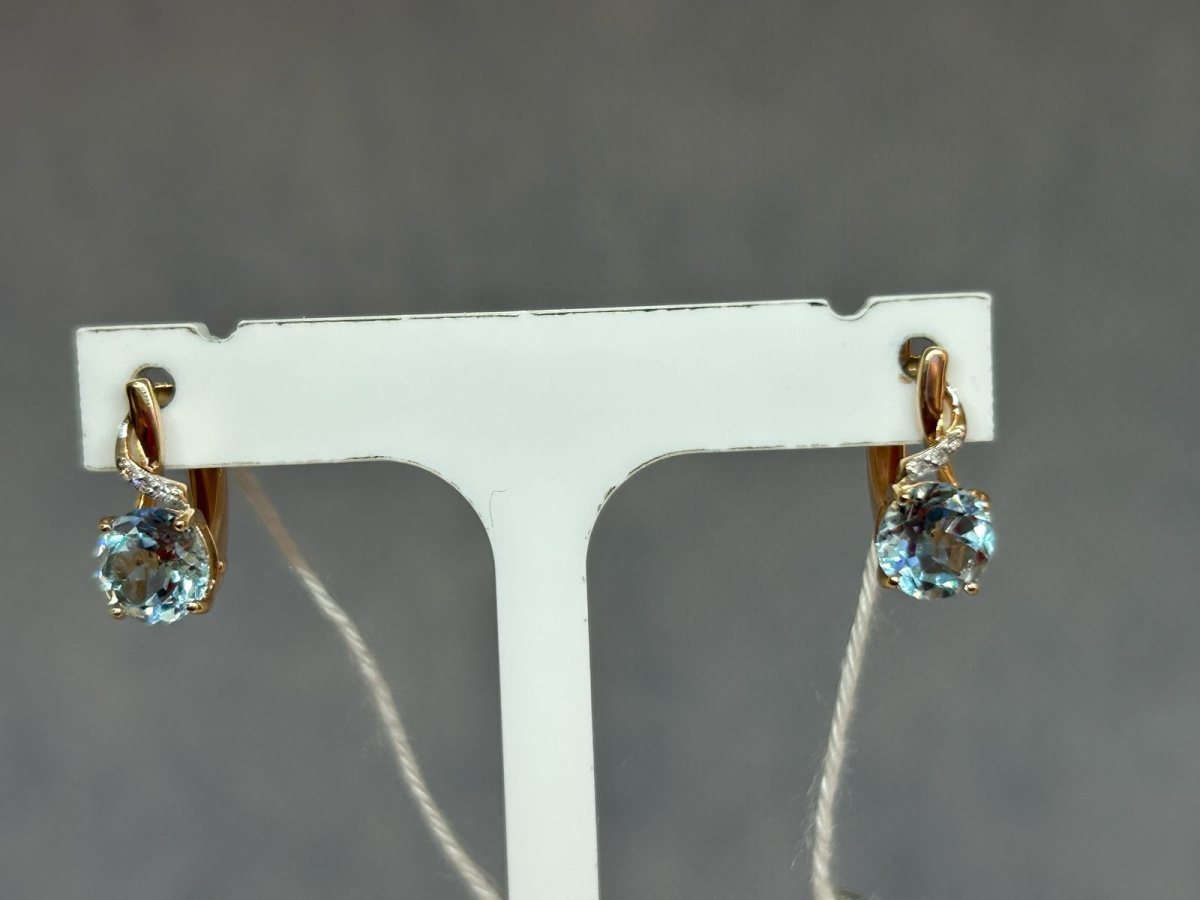 СЕРЬГИ С КАМНЯМИ (Au 585)