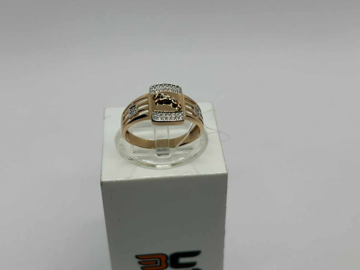 КОЛЬЦО С КАМНЯМИ (Au 585)