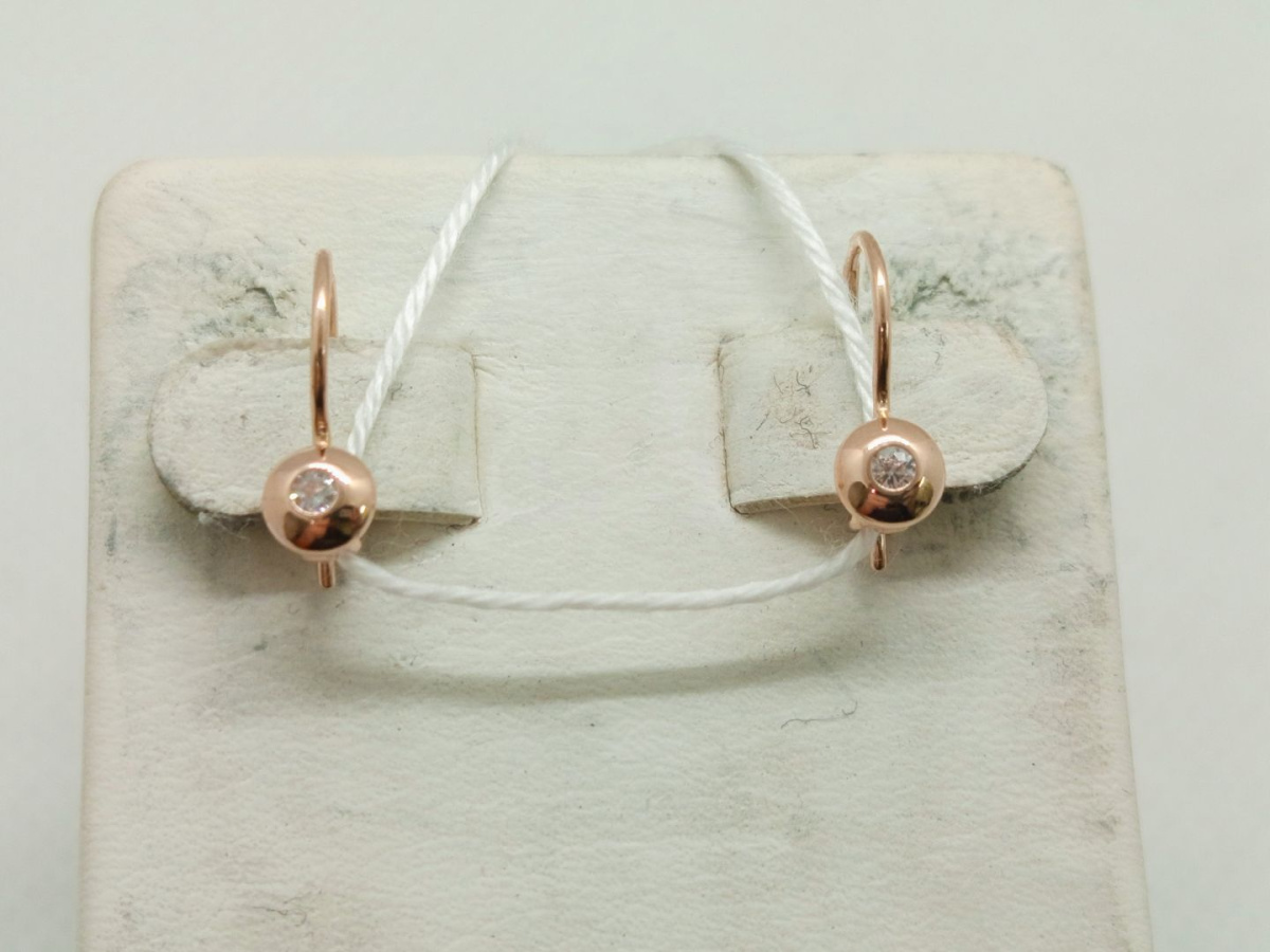 СЕРЬГИ С ПЕТЕЛЬКОЙ (Au 585)