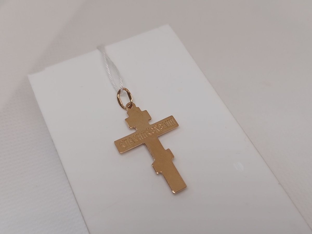 ПОДВЕСКА КРЕСТ БЕЗ КАМНЯ (Au 585)